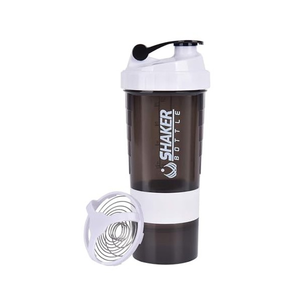 Shaker de protéine de 500 ml avec boule shaker de protéines et bouchon anti-fuite avec récipient sans BPA pour boissons proté