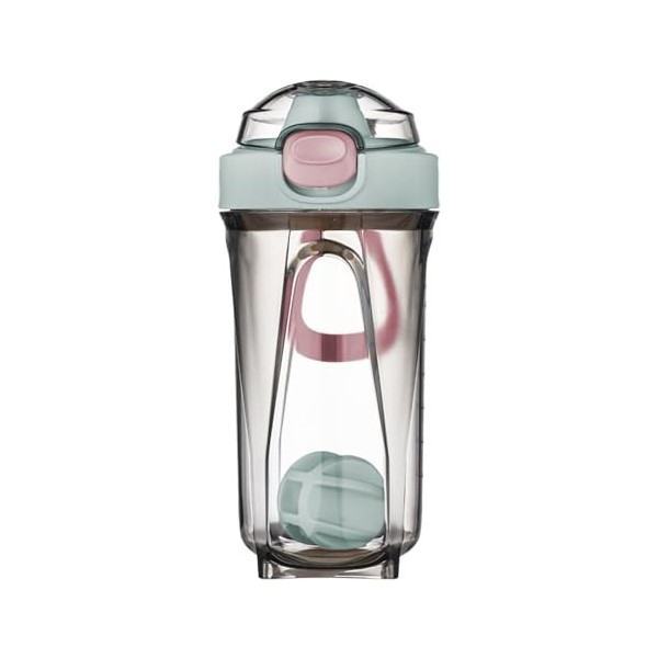 Mecmbj shaker proteine, shaker sport, shaker protéines de 500 ml avec boule mélangeur, bouteille shaker à protéines avec couv