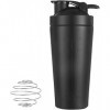 Lotvic Shaker Protéine Acier Inoxydable, Sport Fitness Shaker, Shaker Bottle de Protéines Capacité 900 ml Avec Boule Dagitat