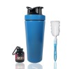 VASUKEY Bouteille shaker en acier inoxydable pour la salle de sport et le sport, bouteille shaker de gym pour homme et femme 