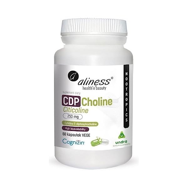 Aliness NOOTROPICS – CDP Choline – Complément alimentaire cyticoline – 60 capsules