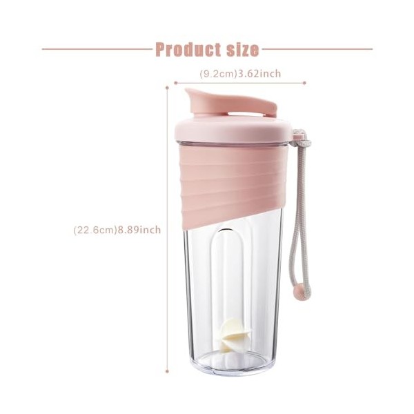 LUFEIS Shaker Proteine, Blender Bottle, Bouteille de Shaker de Protéines de Fitness, 700 ml, Fuite et a une Grande Capacité, 