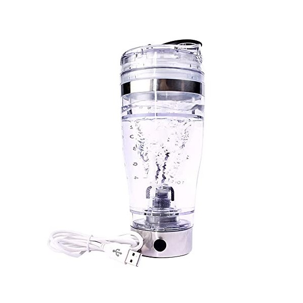 EACTEL Tasse À Mélanger Électrique, Milkshaker À Agitation Automatique, Shaker À Protéines Électrique Avec Chargement USB 450
