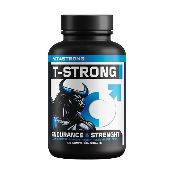 Vitastrong Vitality Complex - 120 Gélules T-Strong avec Arginine, Taurine, Maca, Fenugrec, Ginseng, Ginkgo, Zinc, Vitamine B6