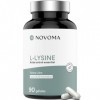 NOVOMA L-Lysine 1500 mg, Acide Aminé Essentiel, Cure de 1 mois, Dosage optimal, Soutient le Système Immunitaire et les Muscle