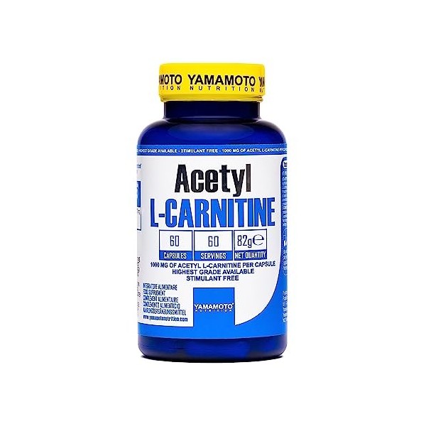 Yamamoto Nutrition 1000 Mg Acétyl L-Carnitine 60 Gélules