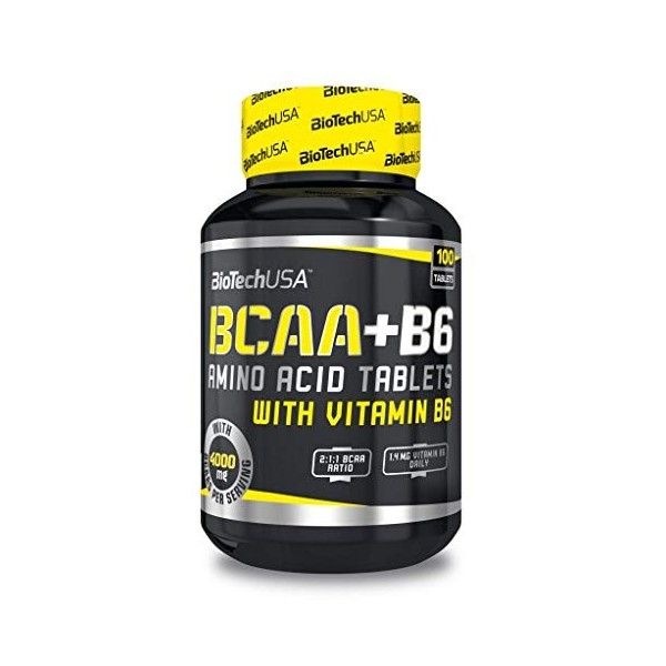 Biotech Usa | Bcaa+b6 100tabs | BCAA | 2:1:1 rapport acides aminés BCAA + Vitamine B6