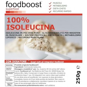 Poudre pure disoleucine 250g foodboost® - acide aminé BCAA essentiel - avec DOSATEUR - performance athlétique, récupération 