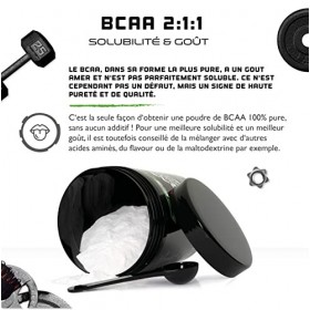 BCAA 2:1:1 Poudre - 500 g - Goût : Unlflavoured Neutre - Issu de la fermentation végétale - Leucine, Isoleucine, Valine - A