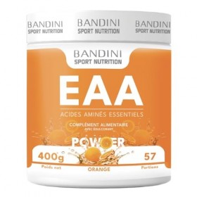 Bandini® EAA POUDRE ZERO | Acides Aminés Essentiels 400gr Powder | Supplément Végétalien et Sans Sucre | Apport Optimal de 9 
