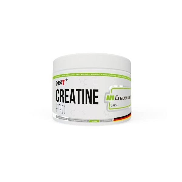 Creapure Creatine Pro Monohydrate Poudre | Créatine Creapure Unflavored | MST Nutrition Made in Germany 300 g 