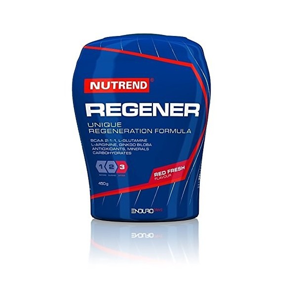 Nutrend ENDURO REGENER 450g rouge régénération de saveur fraîche après les hydrates de carbone dentraînement dur, minéraux 