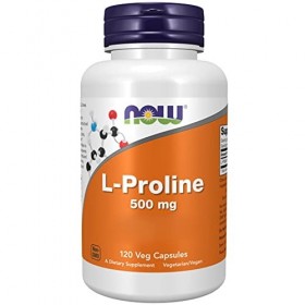 Now Foods, L-Proline, 500mg, 120 Capsules vegan, Acide Aminé, Testé en Laboratoire, Sans Gluten, Végétarien, Sans Soja, Sans 