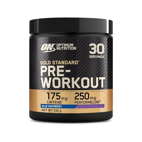 Optimum Nutrition Gold Standard Pre Workout en poudre, boisson énergétique avec créatine monohydrate, bêta-alanine, caféine e