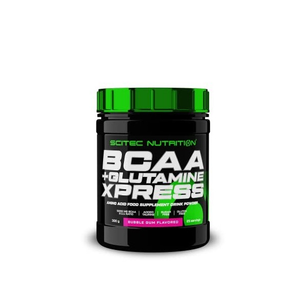 Scitec Nutrition BCAA + Glutamine Xpress, Poudre de boisson aromatisée avec acides aminés, avec glutamine et taurine, sans su