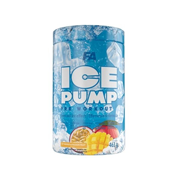 FA Nutrition Ice Pump Booster | 463 g par récipient | Effet rafraîchissant pour le corps | L-Citrulline Beta Alanine Caféine 