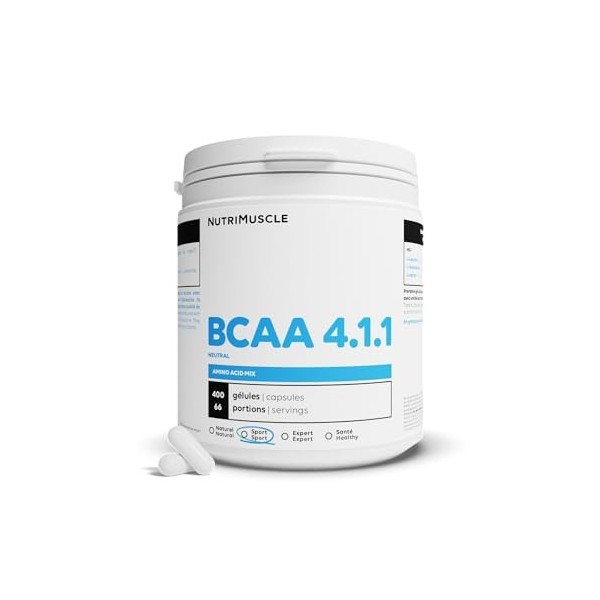 BCAA 4.1.1 Pré-workout | Booster puissant • Surdosé en Leucine • Sans OGM • Complément alimentaire • Musculation & Fitness | 