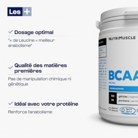 BCAA 4.1.1 Pré-workout | Booster puissant • Surdosé en Leucine • Sans OGM • Complément alimentaire • Musculation & Fitness | 