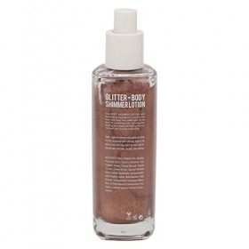 Huile pour le Corps Scintillante, Brighten Body Highlighter Glowing Skin 100ml Absorption Rapide pour le Visage Bronze 