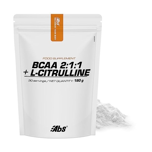 BCAA 2:1:1: + L-CITRULLINE | Formule innovatrice pour booster les performances sportives | 30 portions/poudre 180 g