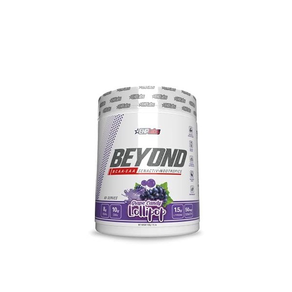 Beyond BCAA + EAA by EHPlabs - 10g of Essential Amino Acids, Assists with Muscle Endurance, Recovery & Fatigue Grape Candy L