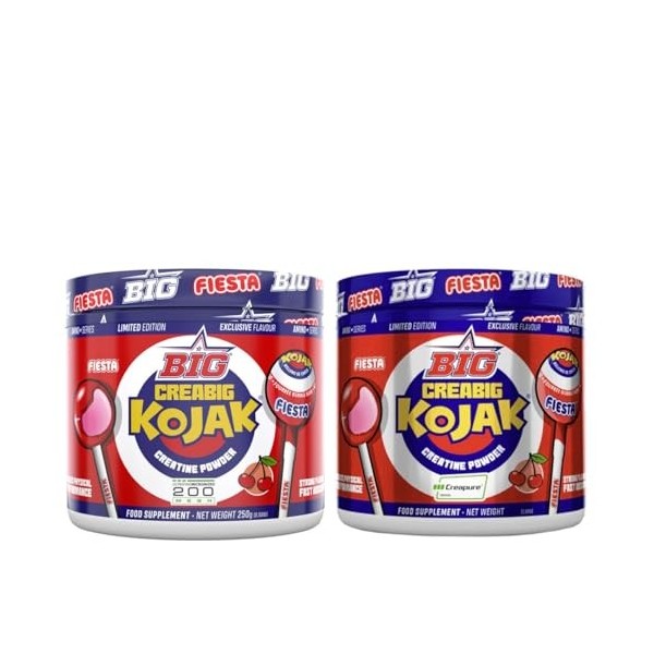 BIG Creabig 200 g Kojak cerise Creapure + Creabig 200 g Kojak 200 mesh - 2 unités total 450 g