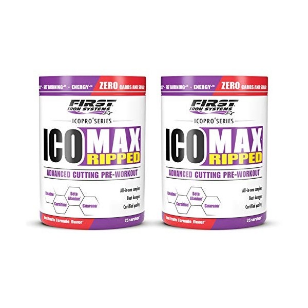 ICOMAX RIPPED Pre workout Pack 2 boites 