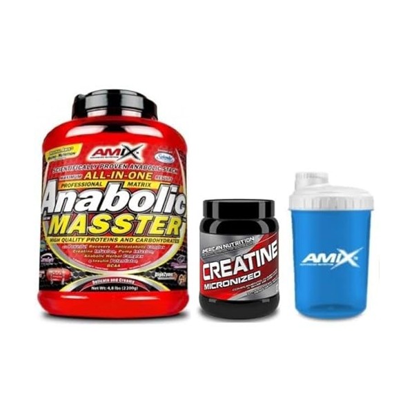 Amix Anabolic Masster 2,2 kg Saveur Chocolat + Creatine 200 grammes + Fouet