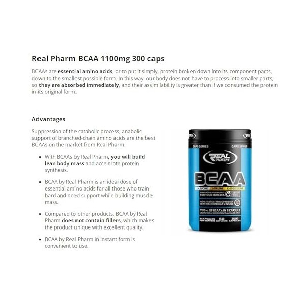 BCAA 1100 mg 300 gélules Acides aminés