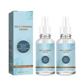 ALREMO Self-Tanning Serum, Sunless Tanning Drops, Bronzed Beauty | 1 FL.oz, 2pcs | Long-Lasting, Safe, Moisturizing, Suitable