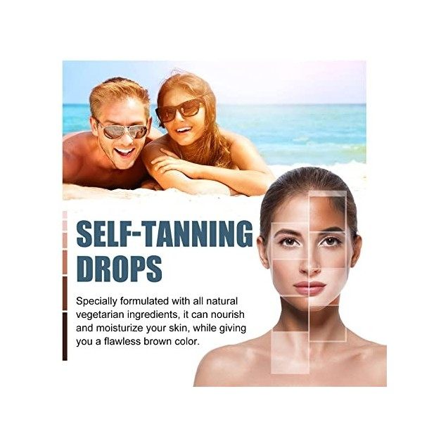 ALREMO Self-Tanning Serum, Sunless Tanning Drops, Bronzed Beauty | 1 FL.oz, 2pcs | Long-Lasting, Safe, Moisturizing, Suitable
