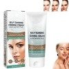 Self-Tanning Firming Cream, 2-in-1 Intensive Tanning Accelerator Cream, Self Tanning Face Body Instant Tan Tanner Dark Skin C