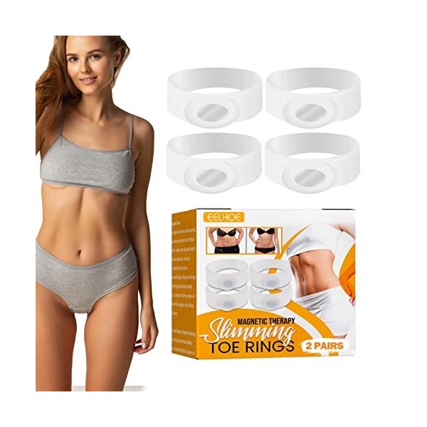 Anneaux de perte de poids magnétiques, Anneaux dorteil de massage des pieds en silicone souple pour la forme du corps, Corps