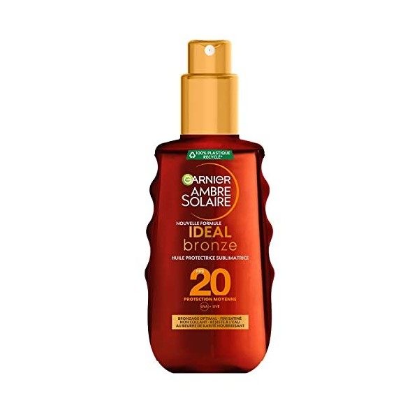 Ambre Solaire Ideal Bronze Huile protectrice sublimatrice Huile protectrice sublimatrice de bronzage FPS20