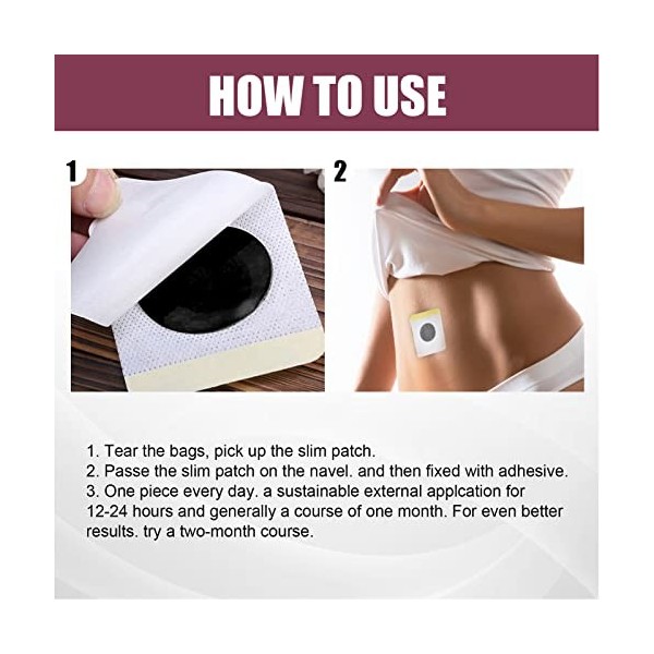 Autocollant Ventre - Ody Minceur Estomac Autocollants Promouvoir la Circulation Perdre du Poids Corps Beauté Navel Pads 15 pi