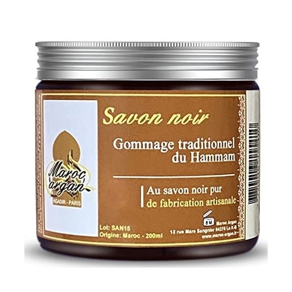 Gommage au Savon noir traditionnel 100% naturel 200ml