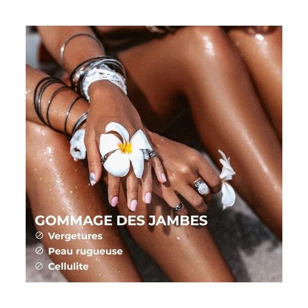 Gommage Corps Exfoliant Ultra Hydratant Noix de Coco - 510g - Corps, Visage, Pieds - Exfoliant Corps au Sel de la Mer Morte p