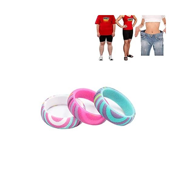 WOund 3 pièces Anneau De Perte De Poids Magnétique Bague Amincissante Amincissante Fat Burning Outils Minceur pour Hommes Fem