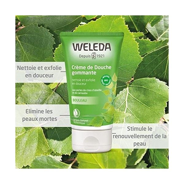 WELEDA - Crème de Douche Gommante au Bouleau - Nettoie et Exfolie en Douceur - Tube 150 ml