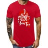 Fulltime i Love You Baby/Tee Men and Women Valentines Day O Neck Short Sleeve Print T Shirts Tops