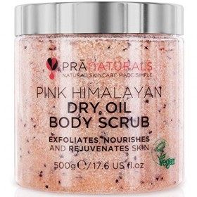 Sels roses exfoliants de l’Himalaya PraNaturals 500 g, Naturellement riches en minéraux et vitamines nourrisants, Gomment les