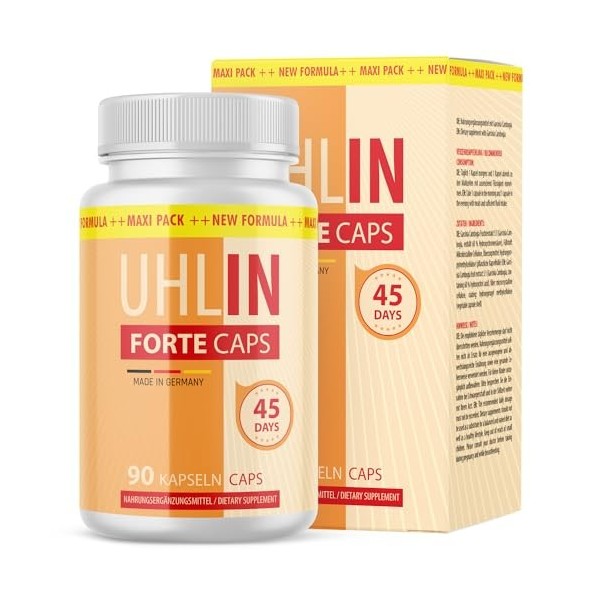 UHLIN FORTE en Maxi-Pack - 90 capsules par boîte | Votre compagnon quotidien - Réserve pour 45 jours - 1x