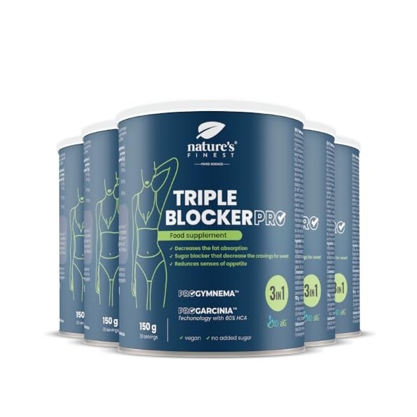 Natures Finest by Nutrisslim Triple Blocker PRO: Puissant brûleur de graisse et un coupe faim conçu pour les adultes chercha