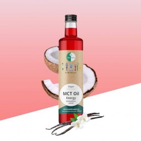 Go-Keto MCT Oil Energy, 500 ml | Huile MCT premium C8/C10 avec astaxanthine, TCM de 100 % huile de coco | Top pour le régime 