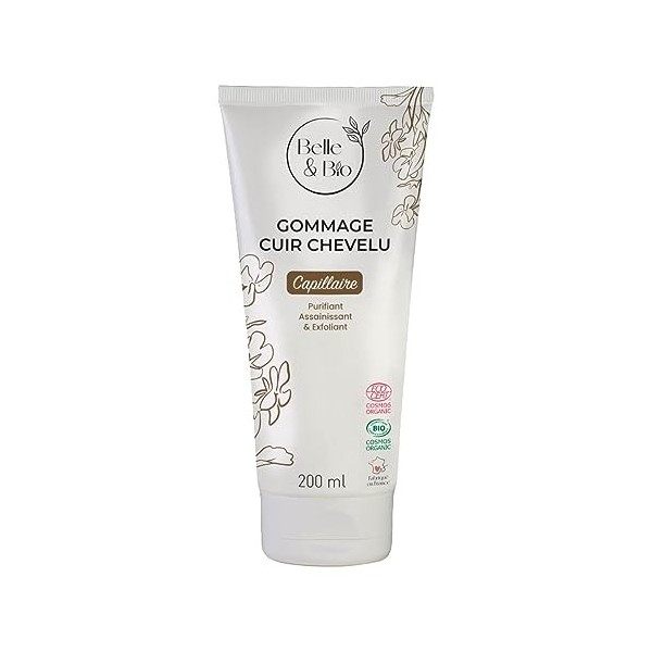 Belle&Bio - Gommage Cuir Chevelu aux ingrédients naturels et à lactif breveté Certifié Bio 200 ml -