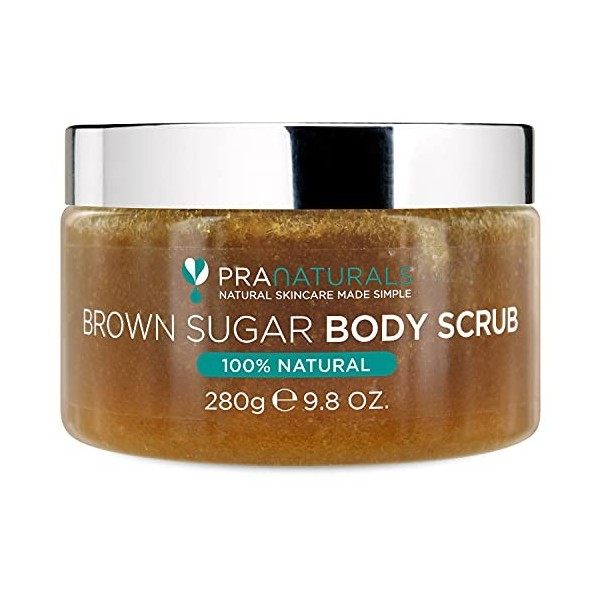 PraNaturals Exfoliant au Sucre Brun pour le Corps - Exfoliant Naturel pour le Corps - Élimine en douceur les cellules mortes 