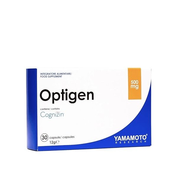 Yamamoto® Research Optigen® 30 capsules. Optigen® est un complément alimentaire cognizin® citicoline.