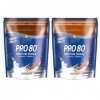 Inko Active Pro 80 Lot de 2 sachets de shake protéiné 2 x 500 g - 1 kg Noisette et chocolat