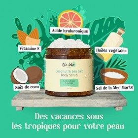 Gommage Corporel à la Noix de Coco et aux Sels de la Mer Morte, à lAcide Hyaluronique et à la Vitamine E - Nettoyage en Prof