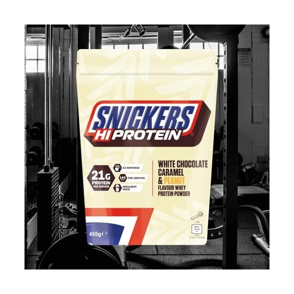 Snicker White Protein Powder 455g Chocolat blanc, caramel et cacahuètes